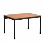 EDV-Tisch, 120x90 cm (B/T), 72 cm hoch, offener Blechkabelkanal, 